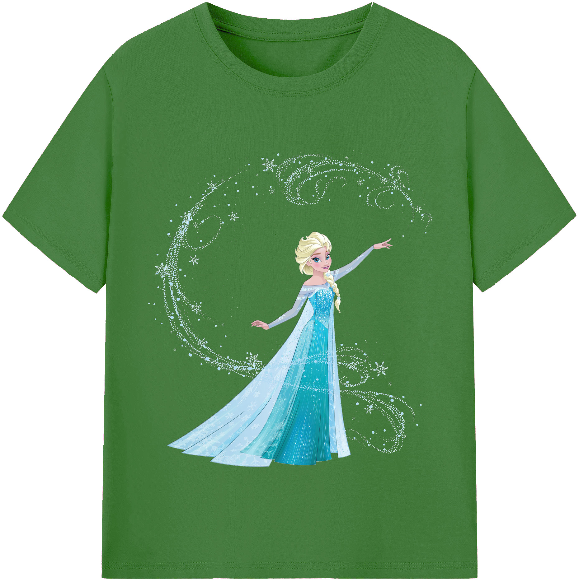 （画像用） アナと雪の女王 アンナ エルサ Frozen Anna Elsa レディースカジュアルプリントTシャツ（綿100％）